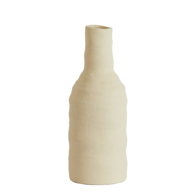 Light en Living Vaas deco Ø12x31 cm SESTO keramiek mat crème