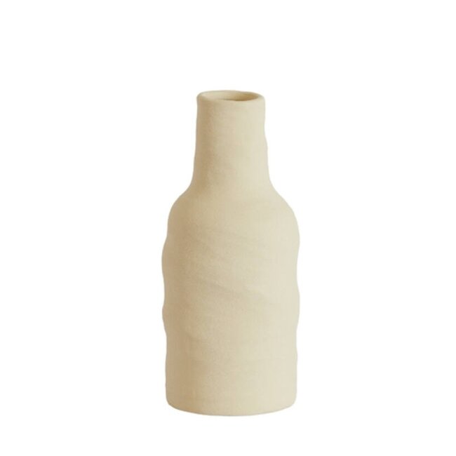 Light en Living Vaas deco Ø8,5x20 cm SESTO keramiek mat crème
