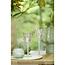 Light en Living Theelicht op voet Ø9,5x21 cm FLORA gls mat mint groen+helder