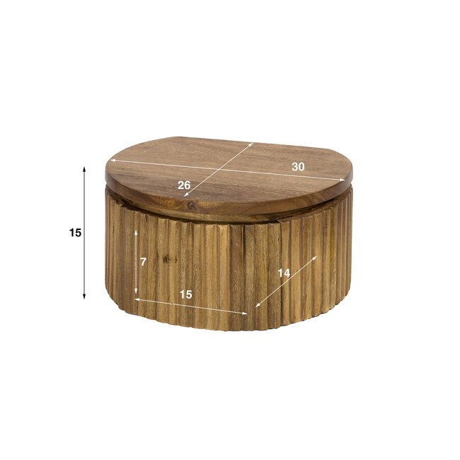 WoonStijl Nachtkastje XS zwevend rond 1L Wave