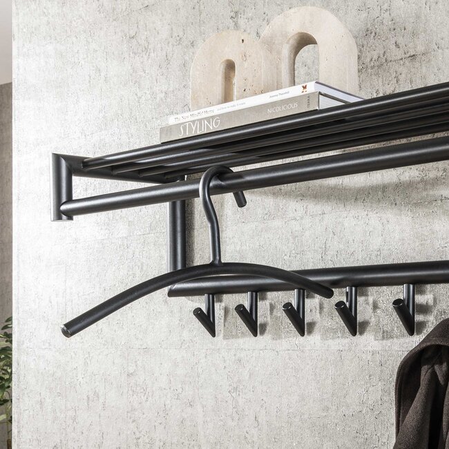 WoonStijl Kledinghanger Ronde Buis gun metal