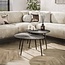WoonStijl Salontafel set van 2 organisch Brown Ray Metal