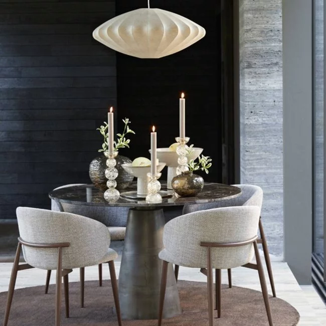 Light en Living Eetkamerstoel 57x56x74 cm ALUKO licht bruin+bruin