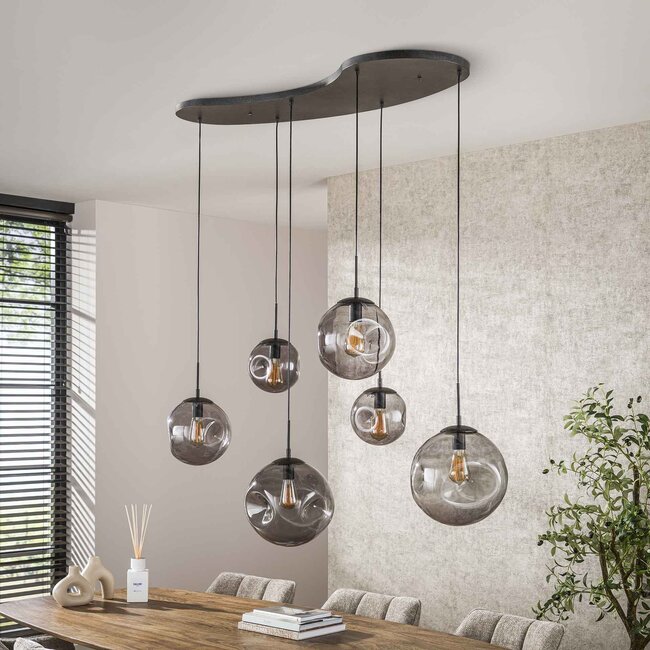 WoonStijl Hanglamp 6L Stellar Black