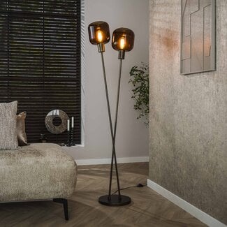 WoonStijl Vloerlamp 2L Bronza