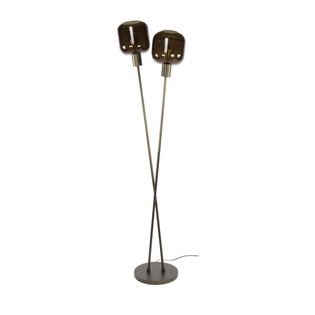 WoonStijl Vloerlamp 2L Bronza