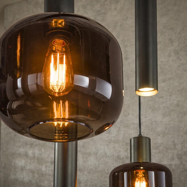 WoonStijl Hanglamp 4+3L mix Bronza