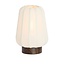 Light en Living Tafellamp Ø20x29 cm BIBURY hout print donker bruin+wit
