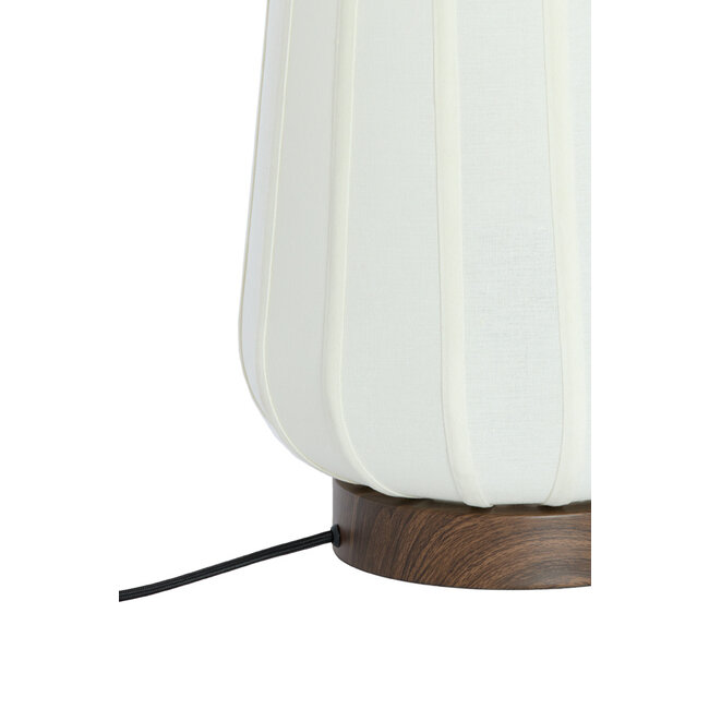 Light en Living Tafellamp Ø20x29 cm BIBURY hout print donker bruin+wit