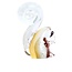 Light en Living Ornament 9,5x4,5x13 cm Eekhoorn glas bruin+creme