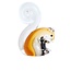 Light en Living Ornament 9,5x4,5x13 cm  Eekhoorn glas zwart+creme