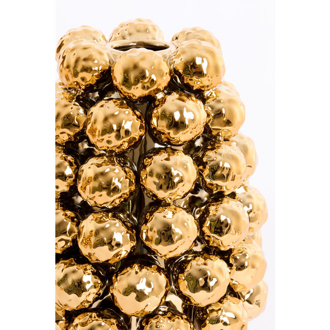 Light en Living Vaas deco Ø16x24,5 cm BUTANG keramiek metallic goud