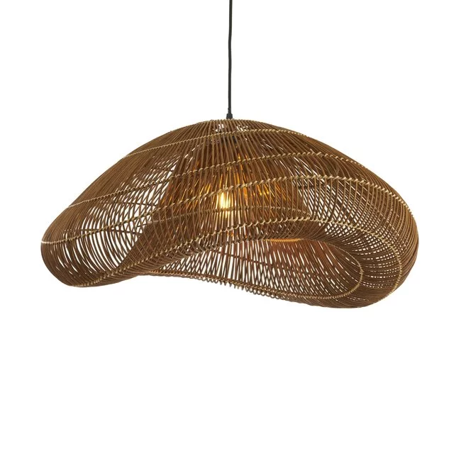 Light en Living Hanglamp 65x64x30,5 cm JANZUR rattan donkerbruin