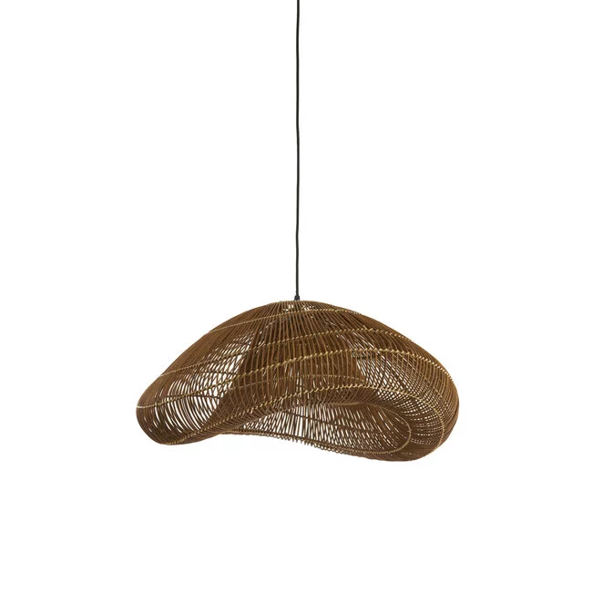 Light en Living Hanglamp 65x64x30,5 cm JANZUR rattan donkerbruin