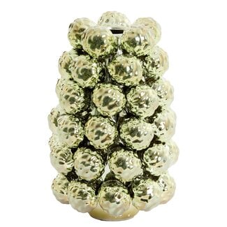 Light en Living Vaas deco Ø16x24,5 cm BUTANG keramiek metallic licht groen