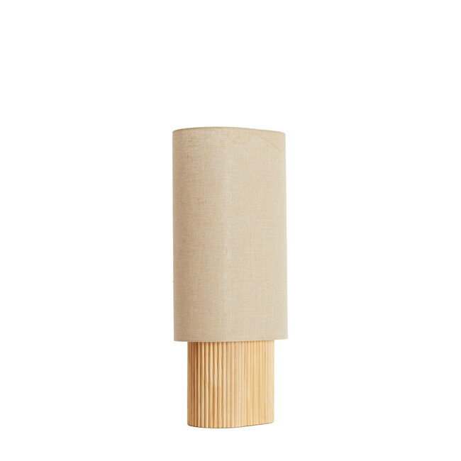 Light en Living Tafellamp 30x20x70 cm LASLO hout natural+linnen naturel