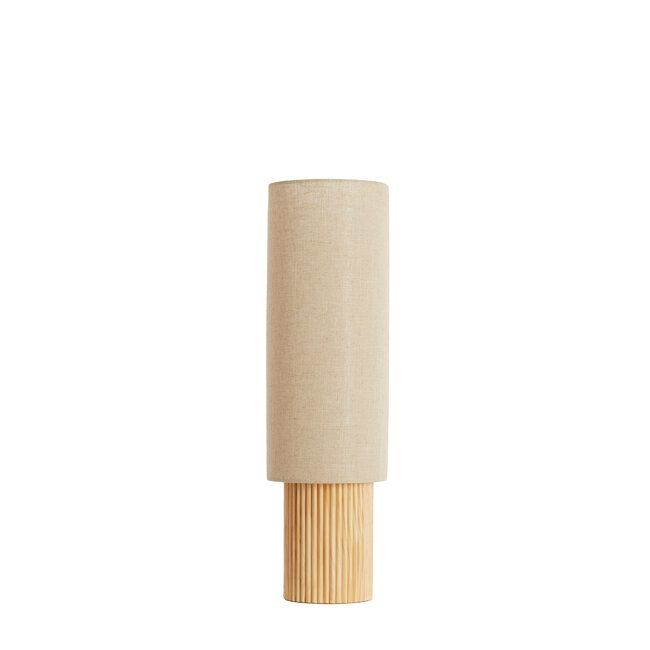 Light en Living Tafellamp 30x20x70 cm LASLO hout natural+linnen naturel