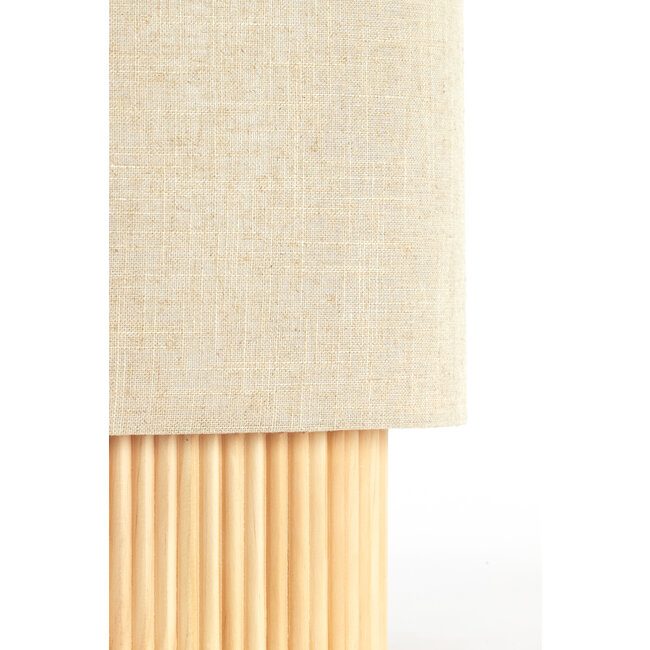 Light en Living Tafellamp 30x20x70 cm LASLO hout natural+linnen naturel