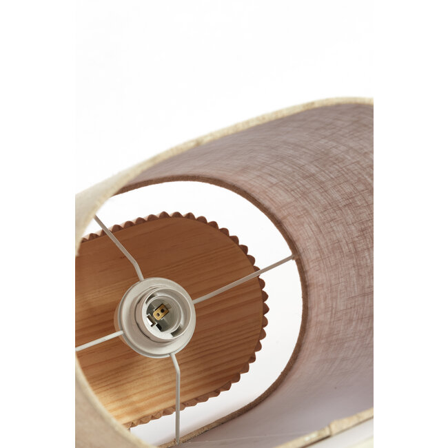 Light en Living Tafellamp 30x20x70 cm LASLO hout natural+linnen naturel