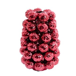 Light en Living Vaas deco Ø16x24,5 cm BUTANG keramiek metallic rood