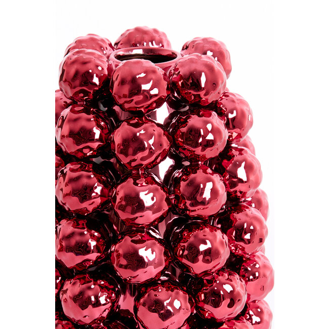Light en Living Vaas deco Ø16x24,5 cm BUTANG keramiek metallic rood