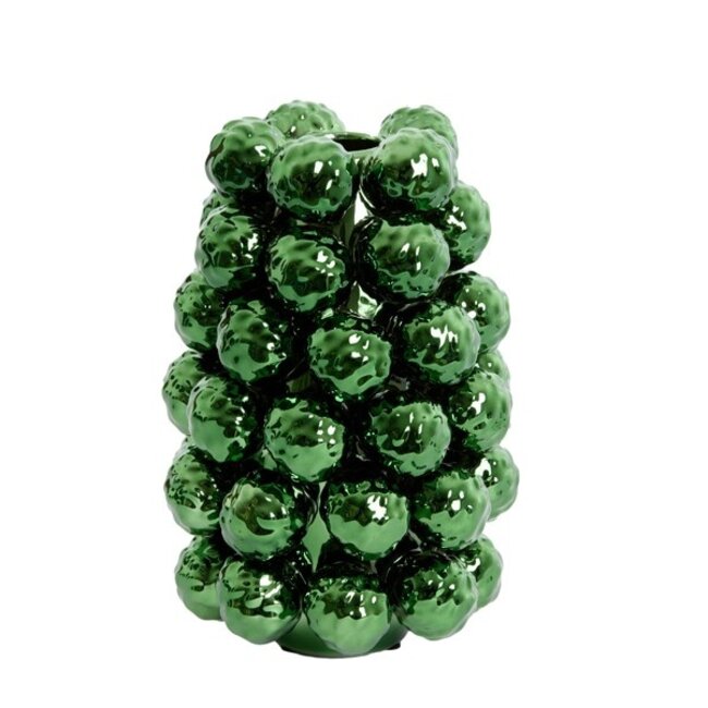 Light en Living Vaas deco Ø16x24,5 cm BUTANG keramiek metallic groen