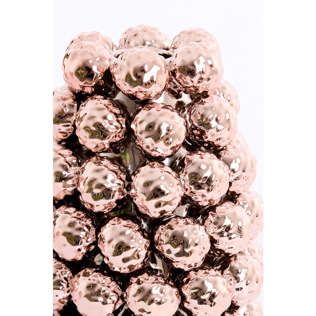 Light en Living Vaas deco Ø18,5x28 cm BUTANG keramiek metallic lichtroze