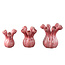 PTMD Vaas Annmarie Light Pink ceramic flower shape tubes L