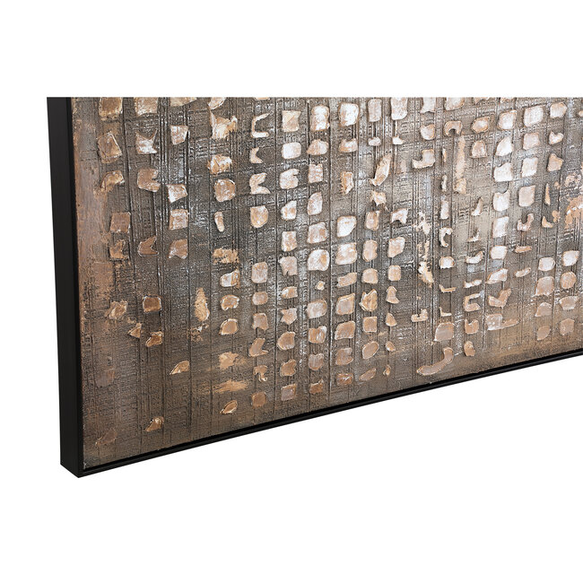 PTMD Schilderij Pathe Brown canvas rough pattern vierkant