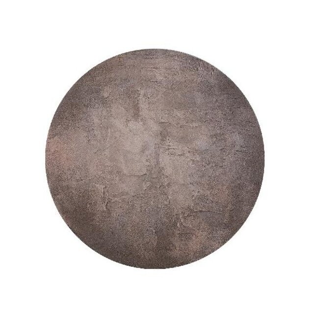 PTMD Schilderij Kemp Brown canvas rough round S - Ø 90 cm