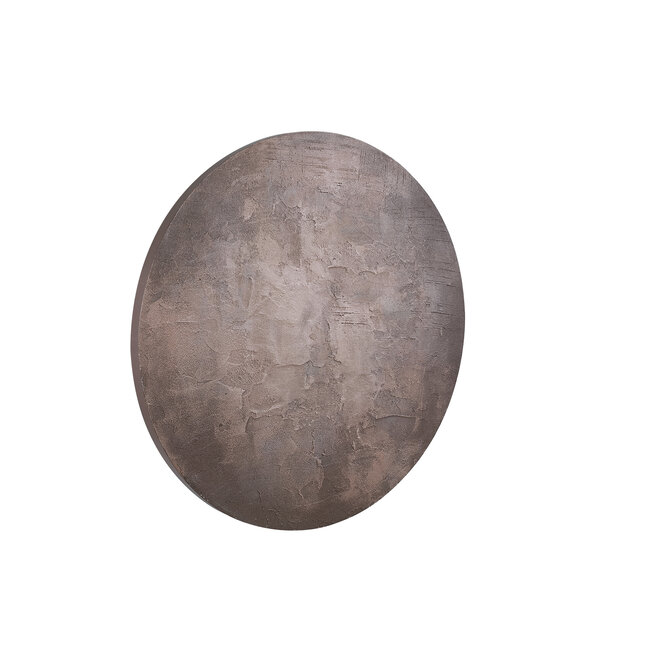 PTMD Schilderij Kemp Brown canvas rough round S - Ø 90 cm