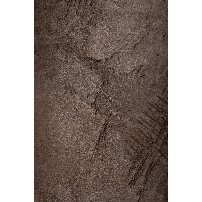 PTMD Schilderij Kemp Brown canvas rough round L - Ø 120 cm