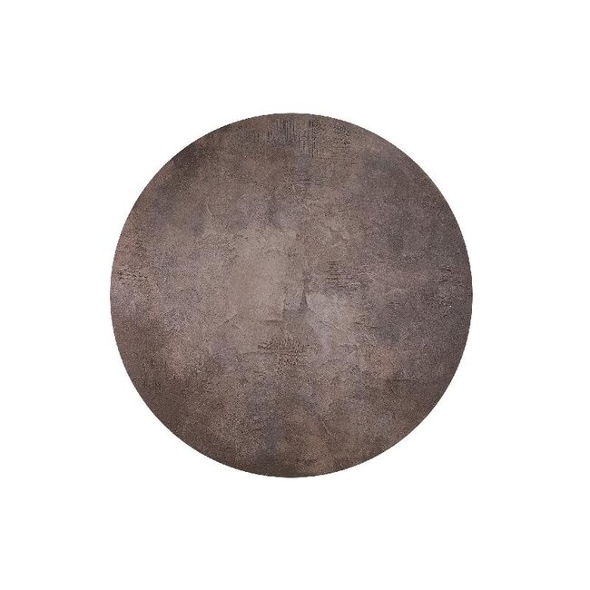 PTMD Schilderij Kemp Brown canvas rough round L - Ø 120 cm