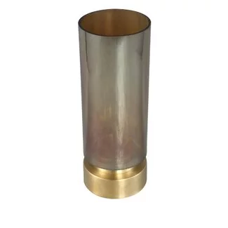 PTMD Kandelaar / Vaas Morrible Amber round glas laag