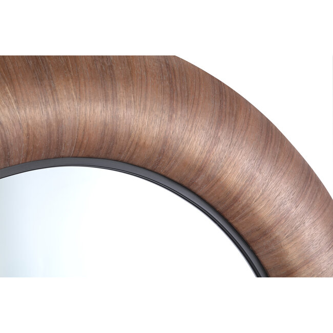 PTMD Spiegel Gezzy Natural wooden curl frame rond