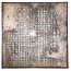 PTMD Schilderij Pathe Brown canvas rough pattern vierkant