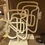 Light en Living Ornament op voet 24x8x39 cm GOLEZA crème