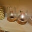 Light en Living Windlicht Ø18X26 Cm MINAS glas Rib helder+hout Natural