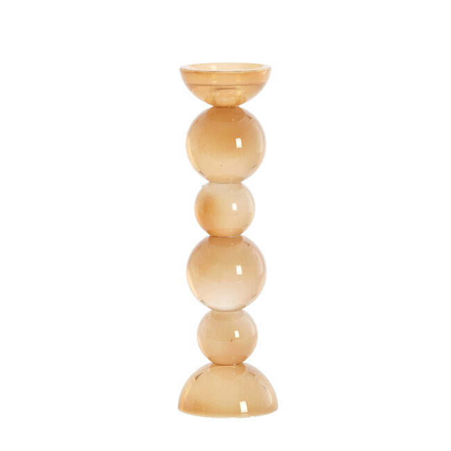 Light en Living Kaarsenhouder Ø9,5X34 cm ITINGA glas melk amber