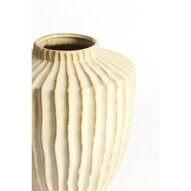 Light en Living Vaas deco Ø30X32 cm TALEA keramiek zand-beige