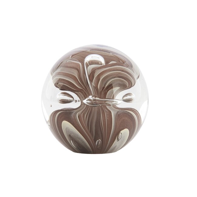 Light en Living Ornament Ø8x8 cm BREON glass brown+cream
