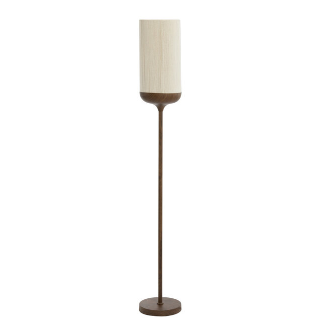 Light en Living Vloerlamp Ø23x159 cm DANIA hout print d bruin+touw crème