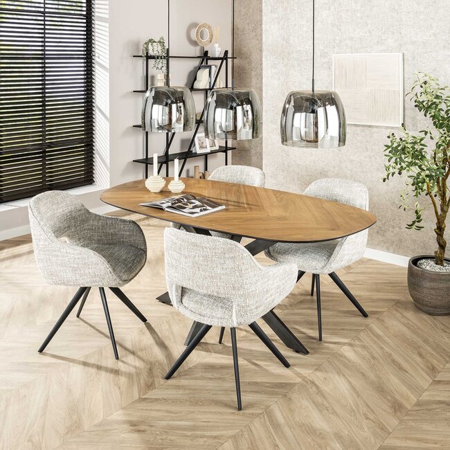 WoonStijl Hanglamp 3L drift glass