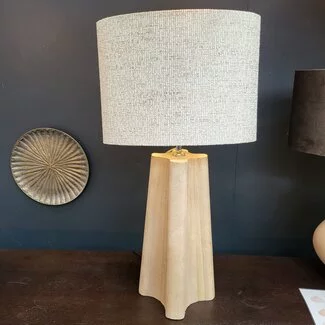 Light en Living Kap ovaal recht smal hoog 38-17,5-28 cm RIF  zand