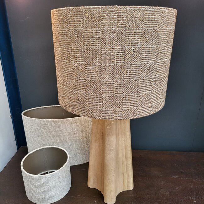 Light en Living Kap cilinder 40-40-30 cm RAVI bruin