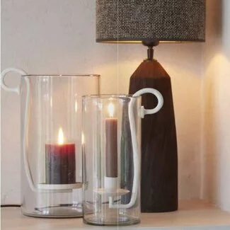Light en Living Windlicht 23X18X33 cm DOLEGA glas helder+creme