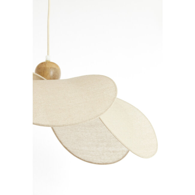 Light en Living Hanglamp Ø50x28 cm LAVRIRIA natural+hout