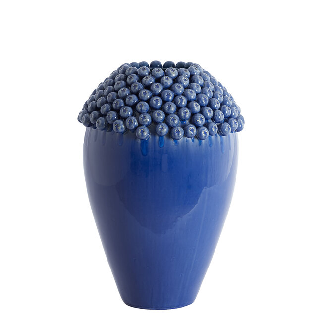 Light en Living Vaas deco Ø39,5x57 cm LOVRO keramiek donkerblauw