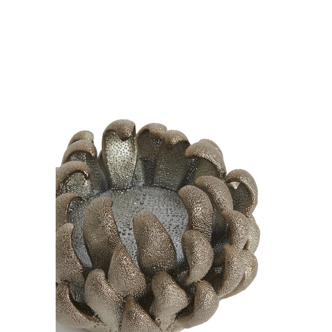 Light en Living Theelicht Ø10,5x7,5 cm SERINA porselein brons