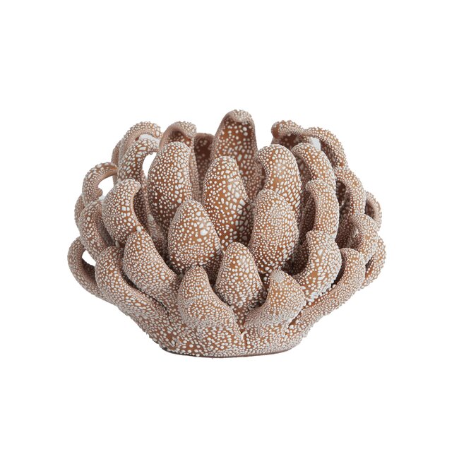 Light en Living Theelicht Ø10,5x7,5 cm SERINA porselein bruin